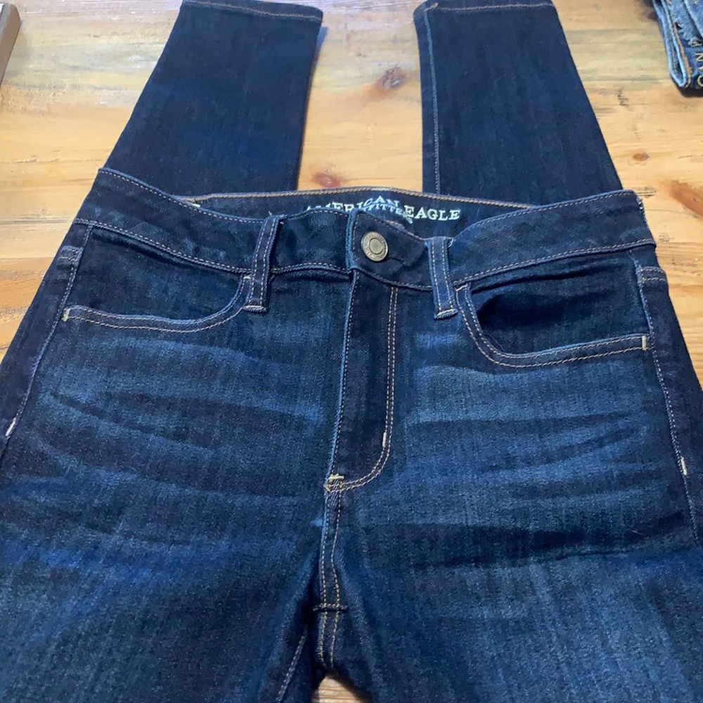 American Eagle hi-rise jeggings super super strength X short